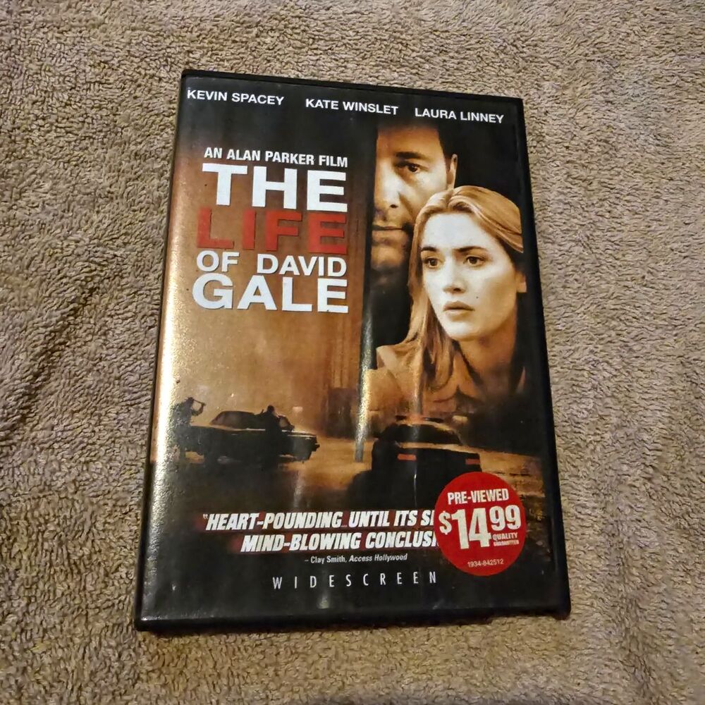 The Life of David Gale (DVD, Widescreen, 2003) R Thriller Spacey Winslet